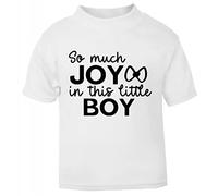 So Much Joy in This Little boy Statement [BBY5] Short Sleeve Cotton Toddler t Shirt, 1-2 Years, White