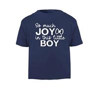 So Much Joy in This Little boy Statement [BBY5] Short Sleeve Cotton Toddler t Shirt, 3-4 Years, Navy