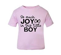 So Much Joy in This Little boy Statement [BBY5] Short Sleeve Cotton Toddler t Shirt, 3-4 Years, Pastel Pink