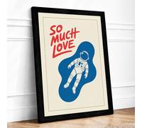 So Much Love Framed Wall Art Print A2 Black
