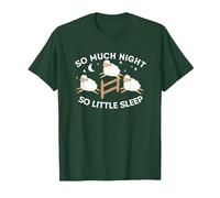 So Much Night So Little Sleep | Sleepless Tired | Insomnia T-Shirt, Men, Dark Green, X-Large