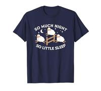 So Much Night So Little Sleep | Sleepless Tired | Insomnia T-Shirt, Men, Navy Blue, Small
