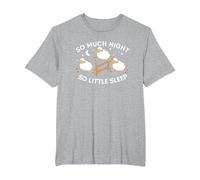So Much Night So Little Sleep | Sleepless Tired | Insomnia T-Shirt, Men's Big and Tall, Heather Grey, 2X Tall