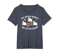 So Much Night So Little Sleep | Sleepless Tired | Insomnia T-Shirt, Women's Plus, Heather Blue, 3X