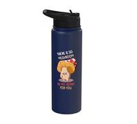 So Mushroom in My Heart - Cute Toadstool Mushroom Collector Stainless Steel Insulated Water Bottle