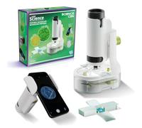 So Science Portable Microscope | 250x Zoom with Smartphone Holder for Kids | Detachable Base for Extra Precision | Includes 8 Prepared Slides & Multi-Tool | For Children Aged 8+
