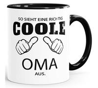 So sieht ein richtig ein richtig ein tolle Granny aus Tasse Familie MoonWorks® Black One Size