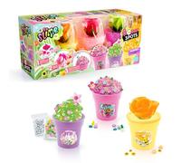 So Slime Flower 3 Pots - Scented Slime with Coloured Flower Petals | Mix, Swirl & Decorate Slime with Charms | Sensory Slime Kit for Kids Age 6+