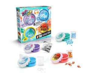 So Slime Xtra Sensations Slime Kit - Cosmic, Air Flow, Clear Water & On Fire Slime | 4 Sensory Slimes with Decorations & Storage Pots | Kids Slime Set Age 6+