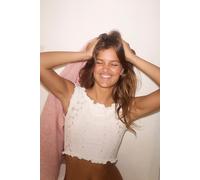 So Soft Frill Seamless Micro Crop Top by Intimately at Free People in Clean Ivory, Size: L-XL/G-TG - female