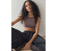 So Soft Frill Seamless Micro Crop Top by Intimately at Free People in Plum Dust, Size: M/L - female
