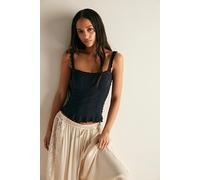So Soft Frill Square Neck Tank Top by Intimately at Free People in Black, Size: XS/S - female