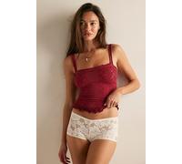 So Soft Frill Square Neck Tank Top by Intimately at Free People in Deep Claret, Size: M/L - female