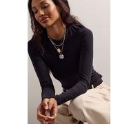 So Soft Seamless Modal Long Sleeve by Intimately at Free People in Black, Size: M/L - female