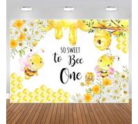 So Sweet To Bee One Backdrop Newborn Baby Shower Girls Happy Birthday Party Photography Background Photocall Photo Banner 210X150cm