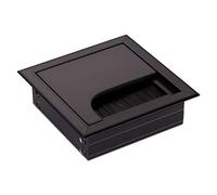 SO-TECH® Cable Gland Cable Grommet Cable Outlet Tidy Insert Cable Organiser "CAVO" Rectangular Aluminium Surface Black