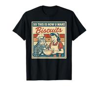 So This Is How You Make Biscuits Retro Pastry Baker Cat T-Shirt