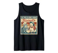 So This Is How You Make Biscuits Retro Pastry Baker Cat Tank Top