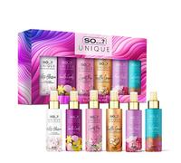 So…? Unique Grande Mini Mist Womens Gift Set with Vanilla Candy, Sweet Pea, Truffle Cream, Cashmere, Peony Blush & White Blossom, Body Mist Fragrance Spray Set (6 x 50ml)
