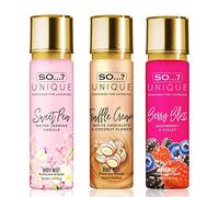 So…? Unique Womens Berry Nice Bundle Sweet Pea, Truffle Cream, Berry Bliss Body Mist Spray Mixed Fragrance Bundle 150ml (Pack of 3)
