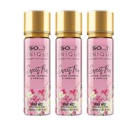 So…? Unique Womens Vegan Sweet Pea Body Mist Fragrance Spray 150ml Bundle (Pack of 3)
