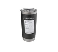 So We Don't Lose Our Voice Mint Majesty Tea Order Tea Label Stainless Steel Insulated Tumbler