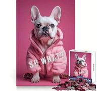 So What？ - Dog in Pink Hoodie Jigsaw Puzzles for Adults 1000 Piece Smart Game Relaxing Fun Pattern Assembly Cherished Gift (38x52cm)