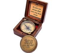 So You Can Always Find Your Way Back Home Engraved Compass - Religious Gifts for Men, Boys' Baptism & Confirmation, Christian & Catholic Personalized Sentimental Graduation Inspirational