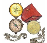 So You Can Always Find Your Way Back to Me Compass - Personalized Working Compass with Leather case, for him/her Bronze for Men- Luxury Gift