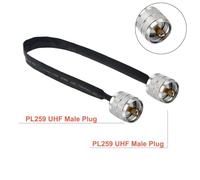 SO239 Door and Flat Coaxial Cable 50 So239 Door microwave component testing equipment local area network Package includes 1Adapter (B)