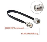 SO239 Door and Flat Coaxial Cable 50 So239 Door microwave component testing equipment local area network Package includes 1Adapter (C)