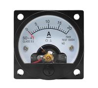 SO45-A Square 45 * 45mm 10A30A50A100A200A300A DC Analog Panel Ampere Meter Round Ammeter(20A directly on)