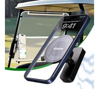 Soagrc Golf Cart Phone Holder with 360° Rotation - Magnetic Phone Mount for Golfers | Golf Accessories & Gifts for Men/Women (Black)
