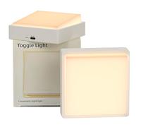 SOAIY 2-Pack Magnetic Rechargeable Night Lights, Rocker Switch Dimmable 1200mAh, 30-Min Timer, Cream White - Wireless for Bedroom, Nursery, Camping & Renters (No Wiring, Family-Friendly)