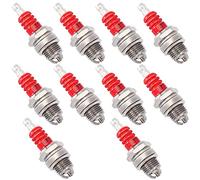 SOAJEE 10Pcs 3 Electrode Spark Plug L7T for 33cc 43cc 47cc 49cc 2-Stroke Mini Pocket Bike ATV Quad Scooter Trimmer Blower Chainsaw Brushcutter Strimmer Lawnmover Echo Wacker