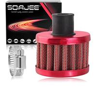 SOAJEE 12mm 0.47 Inch Universal Red Air Filter for 196cc 212cc GX160 GX200 168F 5.5HP 6.5HP Engine CT200U CT200U-EX Mini Bike Go kart MB200 BAJA Warrior