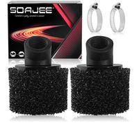 SOAJEE 2Pcs 1.26inch 32mm Angled Black Air Filter for 50cc - 90cc 110cc 125cc 150cc GY6 Engine Motorcycle ATV Scooter Go Kart Mini Pocket Pit Dirt Racing Super Bike Kawasaki Suzuki Yamaha 30mm 31mm