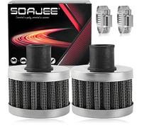 SOAJEE 2Pcs 12mm 0.47 Inch Universal Air Filter for 196cc 212cc GX160 GX200 168F 5.5HP 6.5HP Engine CT200U CT200U-EX Mini Bike Go kart MB200 BAJA Warrior