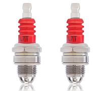 SOAJEE 2Pcs 3 Electrode Spark Plug L7T for 33cc 43cc 47cc 49cc 2-Stroke Mini Pocket Bike ATV Quad Scooter Trimmer Blower Chainsaw Brushcutter Strimmer Lawnmover Echo Wacker