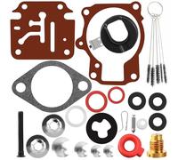 SOAJEE 392061 396701 398729 Carburetor Rebuild Kit Compatible with Johnson Evinrude Outboard Motor 9.9HP 14HP 15HP 18HP 20HP 25HP 28HP 30HP 35HP 40HP 45HP 48HP 50HP 55HP 60HP 65HP 70HP 75HP Boat Carb