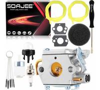SOAJEE 753-04408 Carburetor Compatible with MTD Cub-Cad BC2090 CC2020 CC2090 MS2550SE RGBV3100 ST2020 Trimmer Blower McCulloch MB320BV MT700 MT705 MT765 MT780 Ryan Ryobi 7843 753-04144 753-05133 Carb