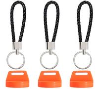 SOAJEE Pack of 3 Orange Ignition Key Cover Compatible with Can-Am Bombardier ATV DS650 Baja Outlander Renegade 330 400 500 650 800 800R Rally 175 200 Polaris Yamaha Suzuki EZGO Arctic Cat