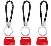 SOAJEE Pack of 3 Red Ignition Key Cover Compatible with Can-Am Bombardier ATV DS650 Baja Outlander Renegade 330 400 500 650 800 800R Rally 175 200 Polaris Yamaha Suzuki EZGO Arctic Cat