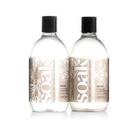 Soak Laundry Soap - 2 Pack Shop & Share | No Rinse, Plant Derived Hand Wash Detergent - 375 ml / 12 fl. oz, 75+ Washes (Lacey)