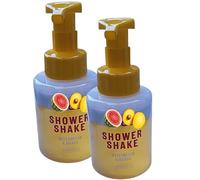 Soak Shower Shake Fruity Body Wash 2 X 300ml | Fruit Strawberry, Watermelon & Mango, Sweet Guava And Papaya & Peach | Soft, Foamy goodness & smells deliciously Fresh (WATERMELON & MANGO)