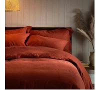 Soak&Sleep Burnt Orange French Linen Duvet Cover - Super King