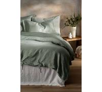 Soak&Sleep Misty Green French Linen Duvet Cover in Pale Green | Size: Double Soak&Sleep Pale Green Double