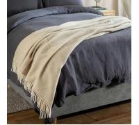 Soak&Sleep Oatmeal Honeycomb Pure Wool Throw - Throw