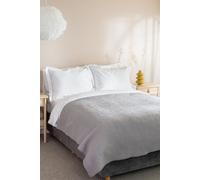Soak&Sleep Quilted Cotton Bedspread - Mid Grey | Size: Double Soak&Sleep Mid Grey Double
