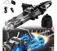 Soak Striker Water Gun, The Soak Striker Gatling Water Guns, Soakstriker, Double Barrel Gatling Water, Large Capacity High Powered Squirt Electric Water Guns, Powerful Water Gun Toy for Kids (Black)
